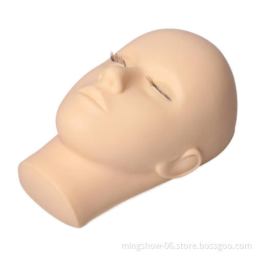 Female Mannequin Flat Head Practice Make Up Model Eyelash Extensions Closed Eye lash Mannequin head on sale
